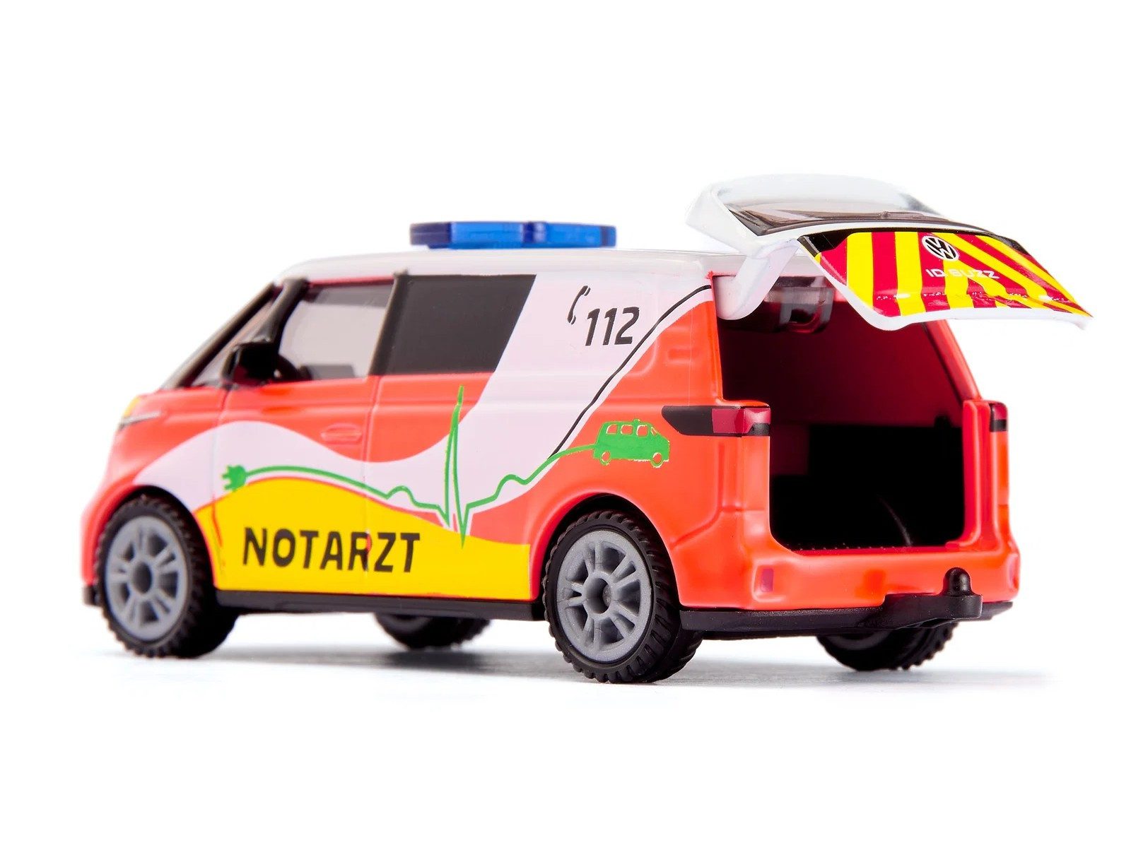 Siku Spielzeug-Auto VW ID.Buzz Krankenwagen Rettungsfahrzeug Metallmodell, (1-tlg)