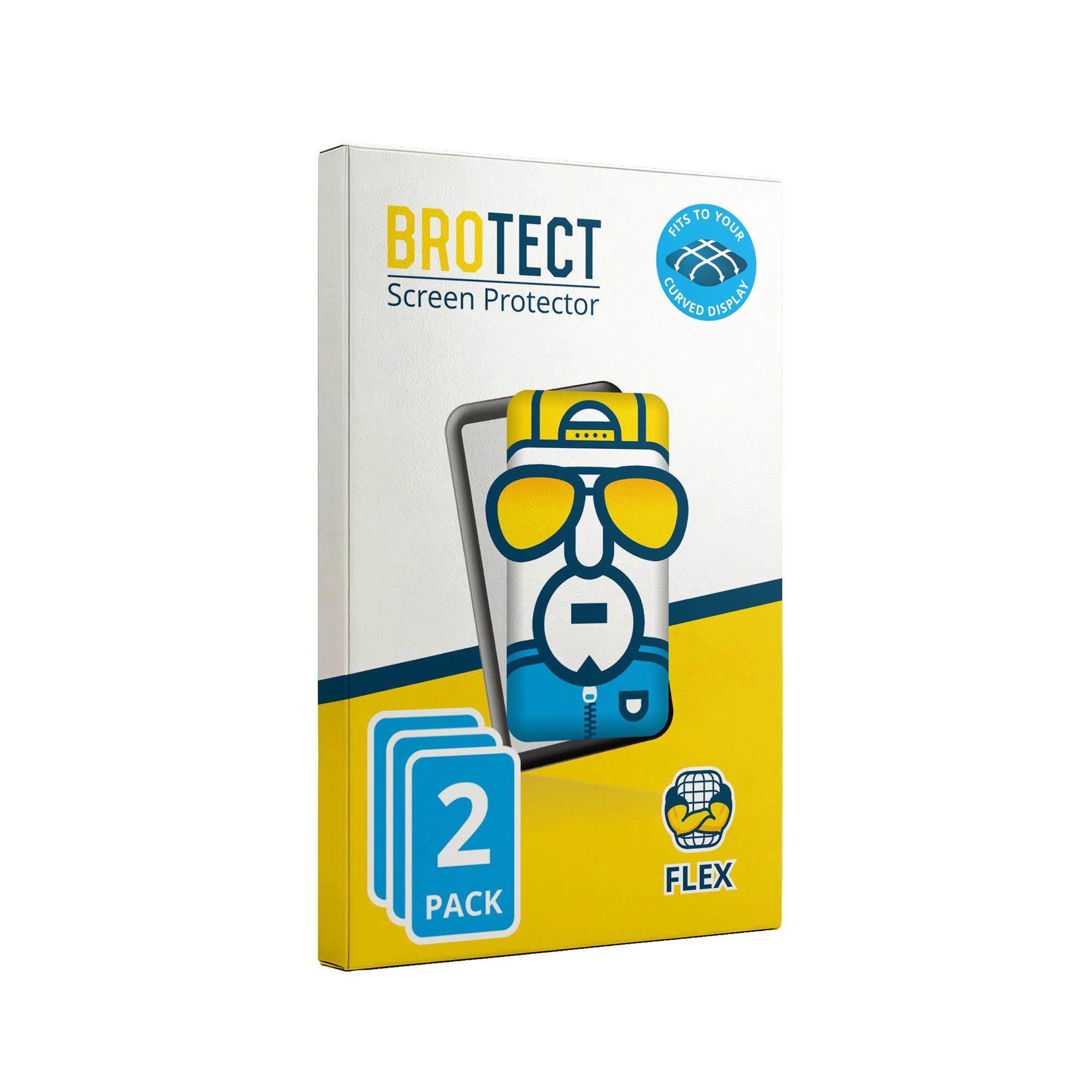 BROTECT Displayschutzfolie Fullscreen Schutzfolie für Letsfit ID205, 2 Stück, Displayschutz Folie Fullcover Klar Transparent