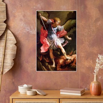 Posterlounge Poster Guido Reni, Erzengel Michael besiegt Satan, Malerei