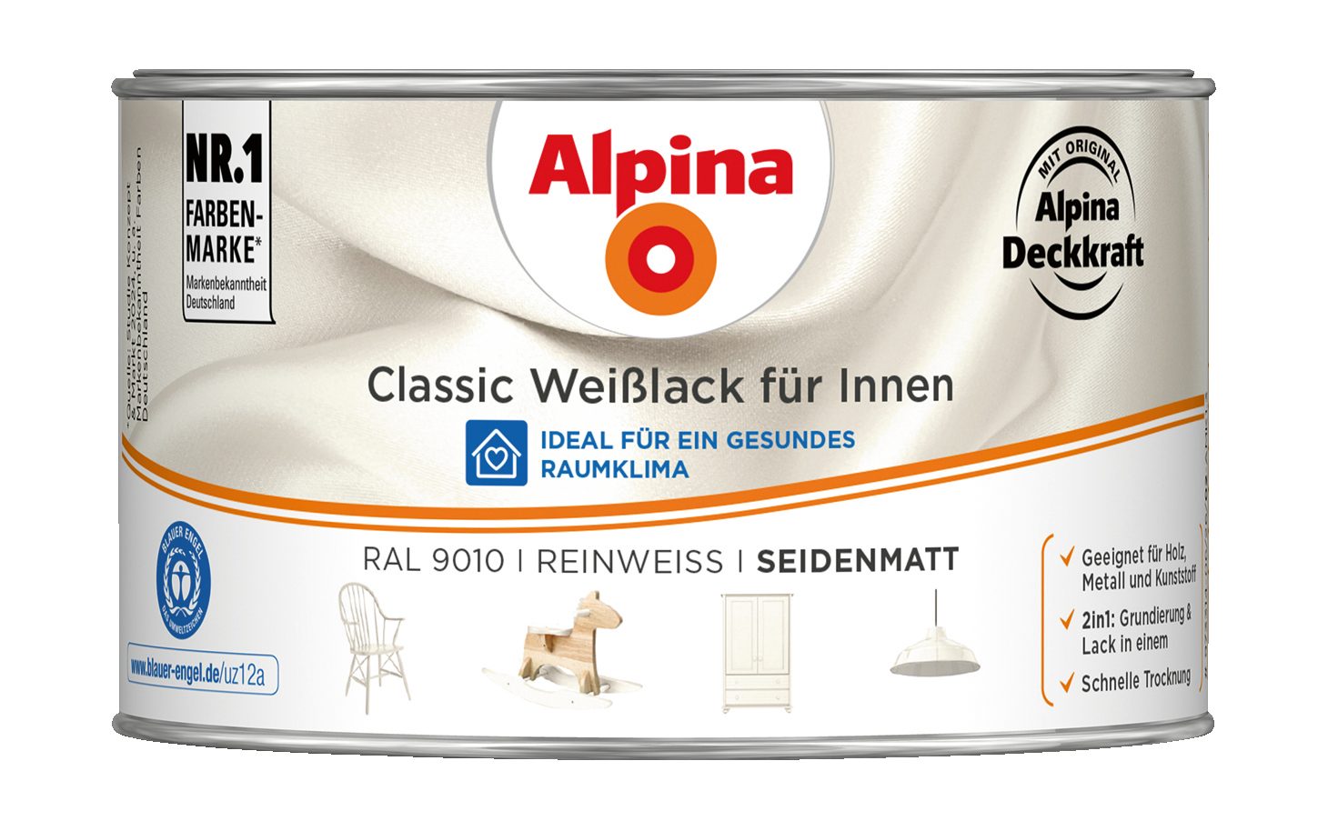 Alpina Weißlack Classic Weißlack für Innen Reinweiß