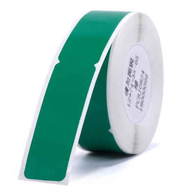 NIIMBOT Etiketten Kabeletikett 12,5x74+35mm (grün) 65 Stück, für Etikettendrucker D11 und D110