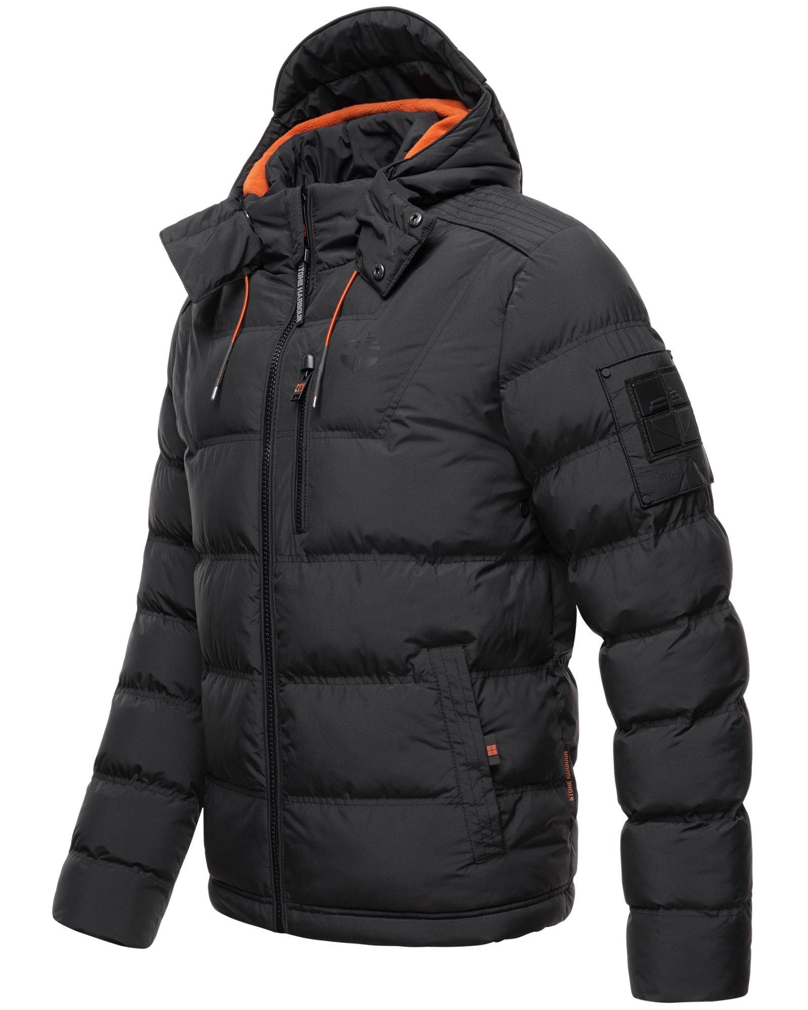 Herren Winterjacke Ohne Kapuze – Steppjacke, Dick Gefüttert, Mit Stehkragen, Warm & Weich