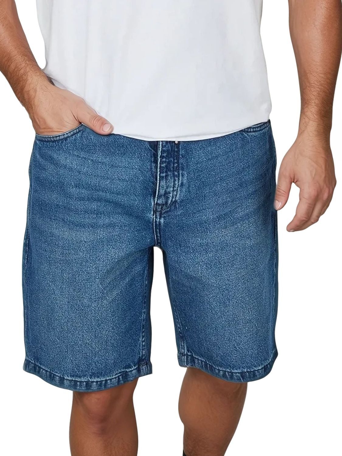 riverso Jeansshorts Herren Shorts RIVAshton Loose Fit Bermudashorts aus 100% Baumwolle