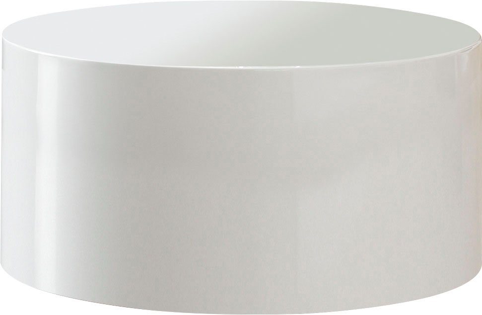 SalesFever Couchtisch Design-Couchtisch Hochglanz weiß, Ø 60 cm, Moderner Wohnzimmertisch aus Holz Hochglanz lackiert. Reduzierter Preis € 174,06. Unverbindliche Preisempfehlung € 332,00