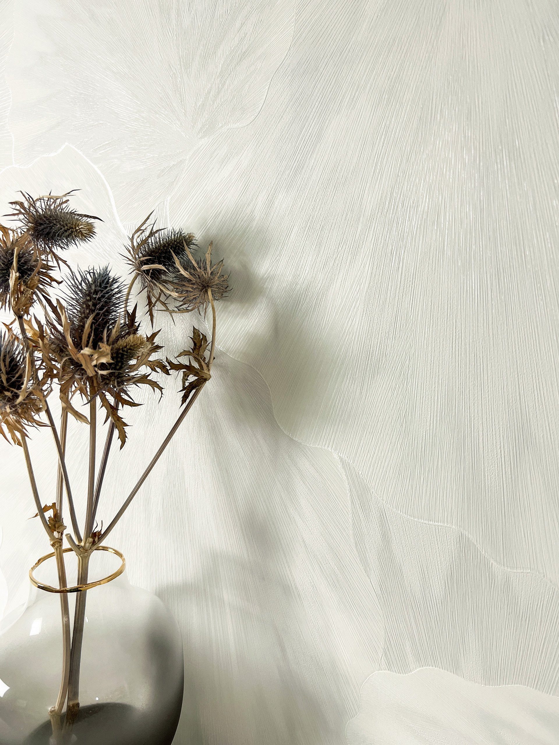 Newroom Vliestapete, strukturiert, Mustertapete, Blumentapete