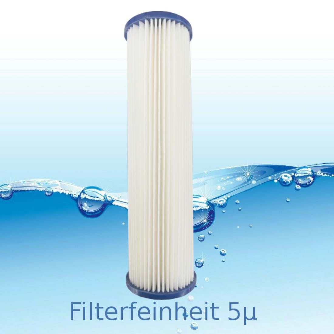 Aquintos Wasseraufbereitung Wasserfilter Lamellenfilter Faltenfilter 10 x 2,5 Zoll 5 Micron