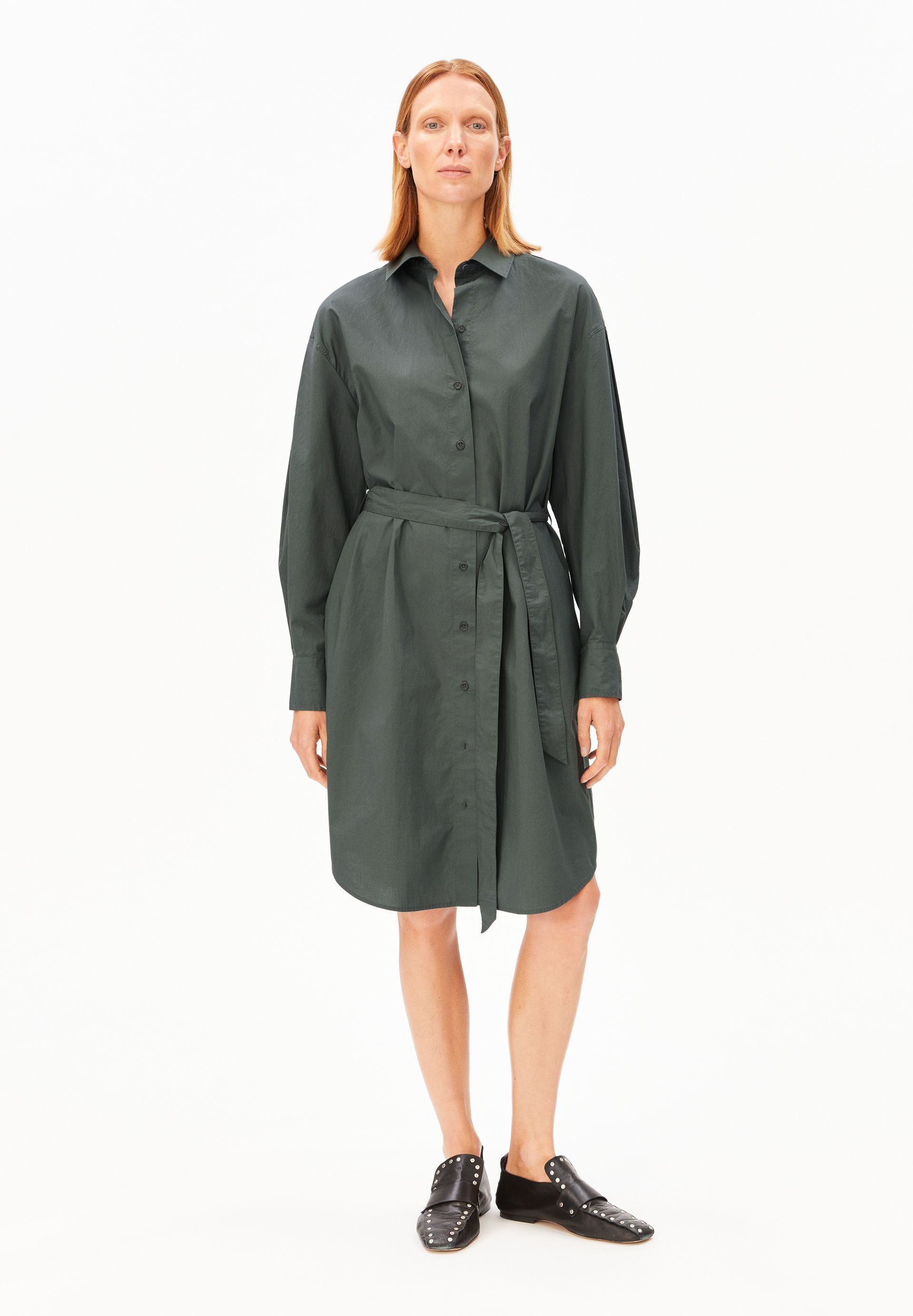 Armedangels Blusenkleid Barrel Sleeve Poplin