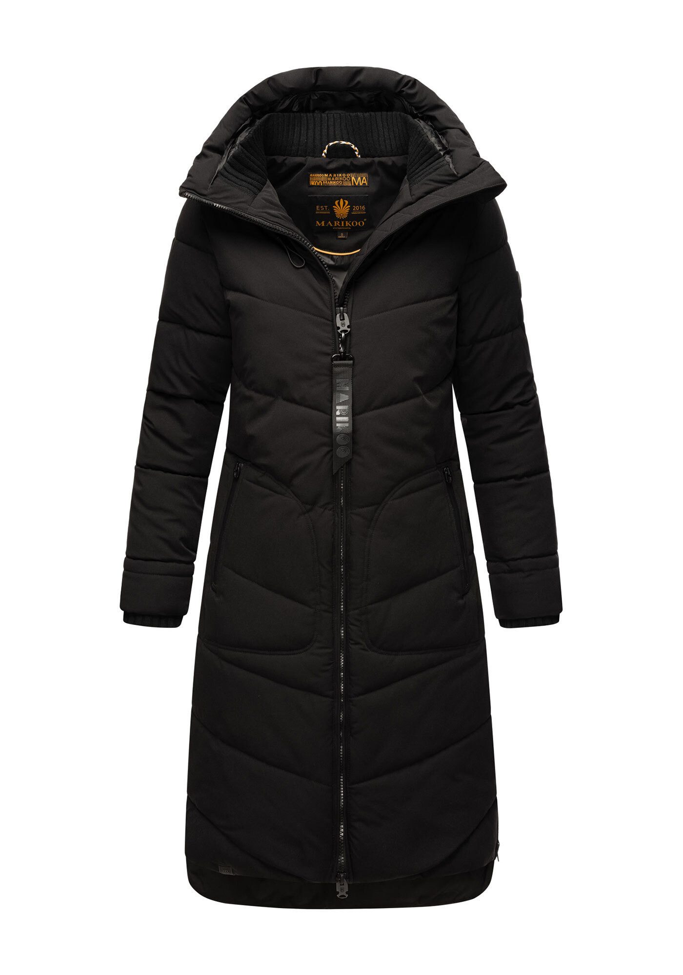 Marikoo Winterjacke Benikoo langer Winter Mantel gesteppt – Bild 5 von 5