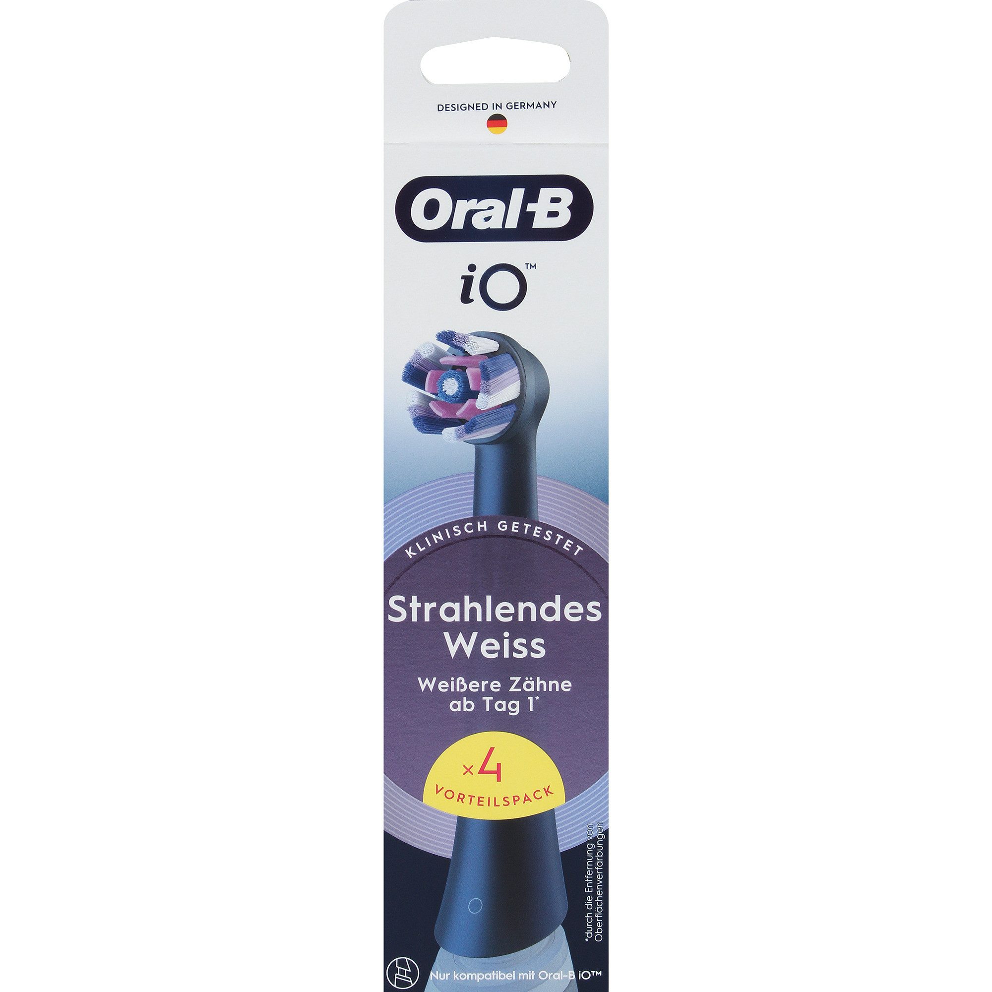 Oral-B Aufsteckbürsten iO Strahlendes Weiss - 4St. - Black