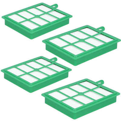 McFilter HEPA-Filter (4 Stück) passend für AEG VX7-2-ÖKO Staubsauger, Grün, Kunststoff / Filter-Lamellen, Hygienefilter