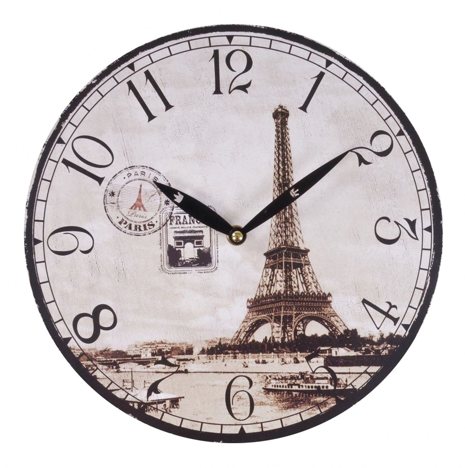 BURI Wanduhr Zeitlose Wanduhr Ø29cm Landhausstil günstig online kaufen