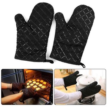 SOTOR Topflappen Ofenhandschuhe, Hochtemperaturbeständige, rutschfeste Handschuhe, (1-tlg), zum Kochen, Grillen, Backen, Isolierverdickte Handschuhe