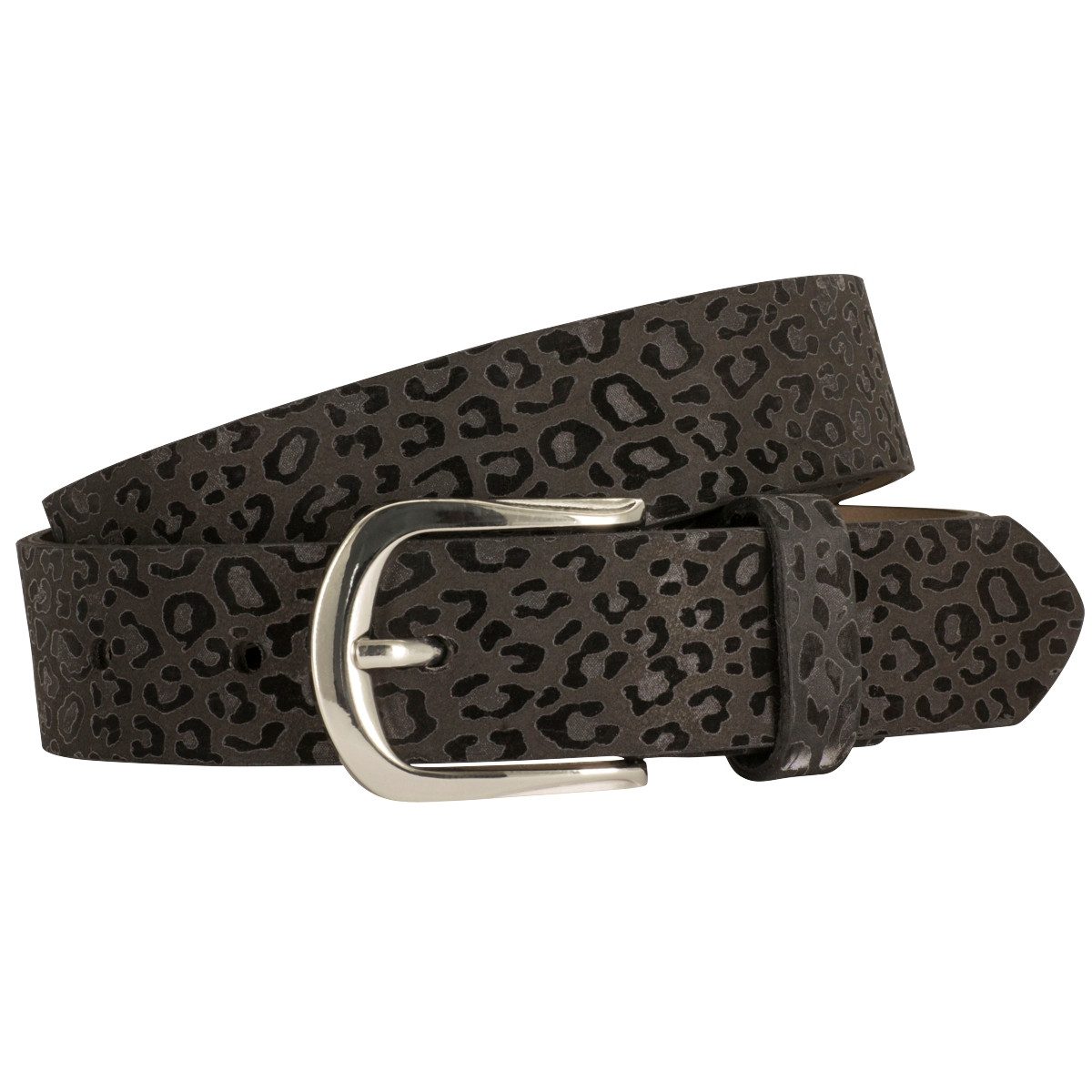 LINDENMANN Ledergürtel 30 mm LEO-Print - Damen Gürtel - eleganter Ledergürtel
