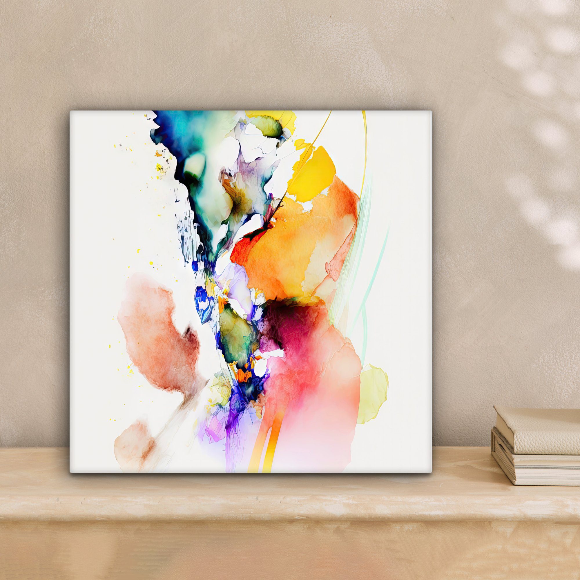 OneMillionCanvasses® Leinwandbild Aquarell - Regenbogen - Abstrakt - Kunst, günstig online kaufen
