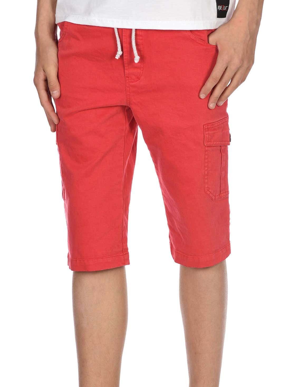 BEZLIT Bermudas Kinder Jungen Cargo Shorts (1-tlg) mit elastischem Bund Rot