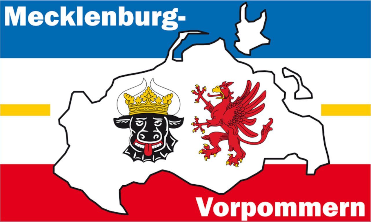 80 g/m² flaggenmeer Flagge Mecklenburg-Vorpommern Landkarte