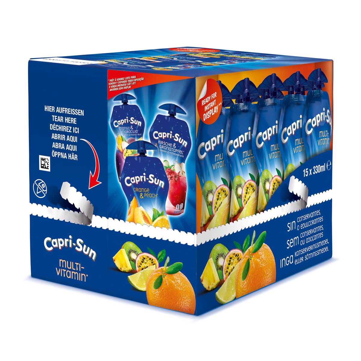 CAPRI-SUN Softgetränk, Capri Sun Multivitamin Erfrischungsgetränk Mehrfrucht 330ml 15er Pack