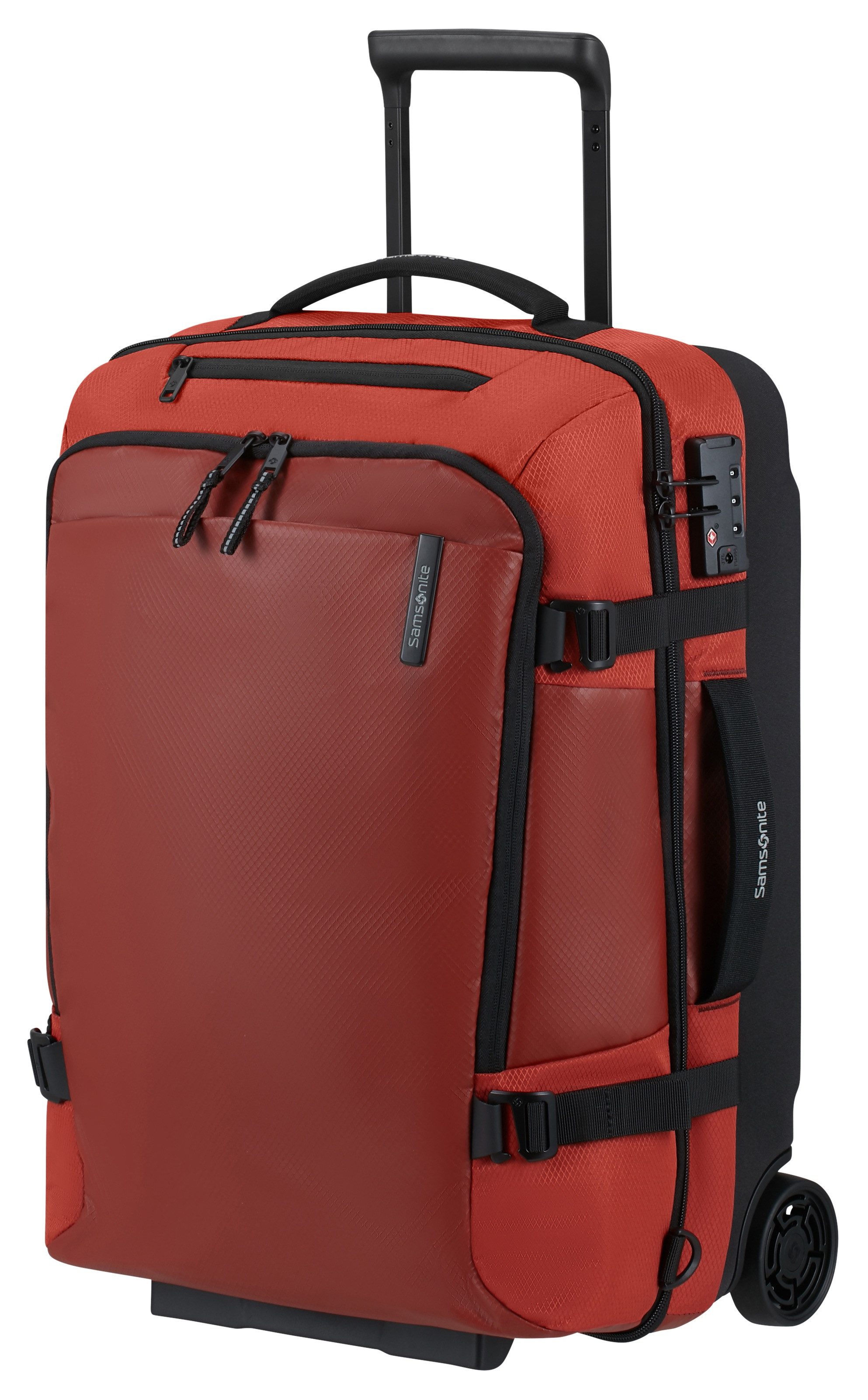 Samsonite Reisetasche ARMOX, 55 cm, Duffle mit Rollen TSA-Schloss Packgurte Trolley-Gestänge