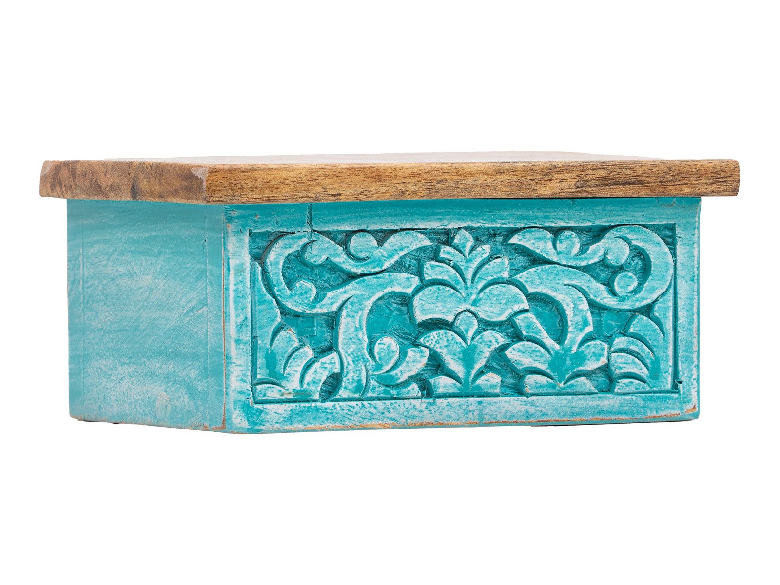 massivum Wandboard Santa Cruz 23cm Massivholz Mediterran blau