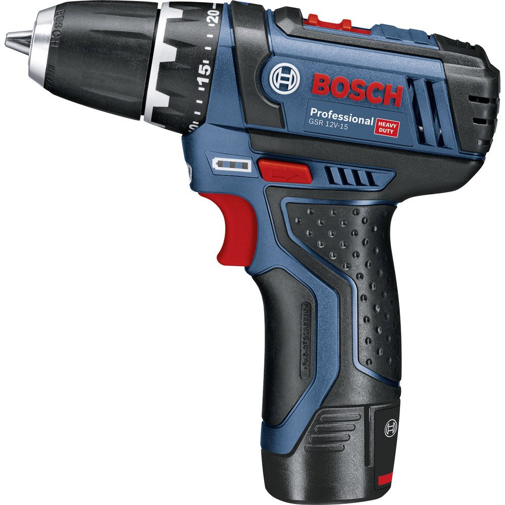Bosch Professional Akku-Ratschenschrauber Bosch Professional GSR 12V-15 0601868109 Akku-Bohrschrauber 2 Ah in