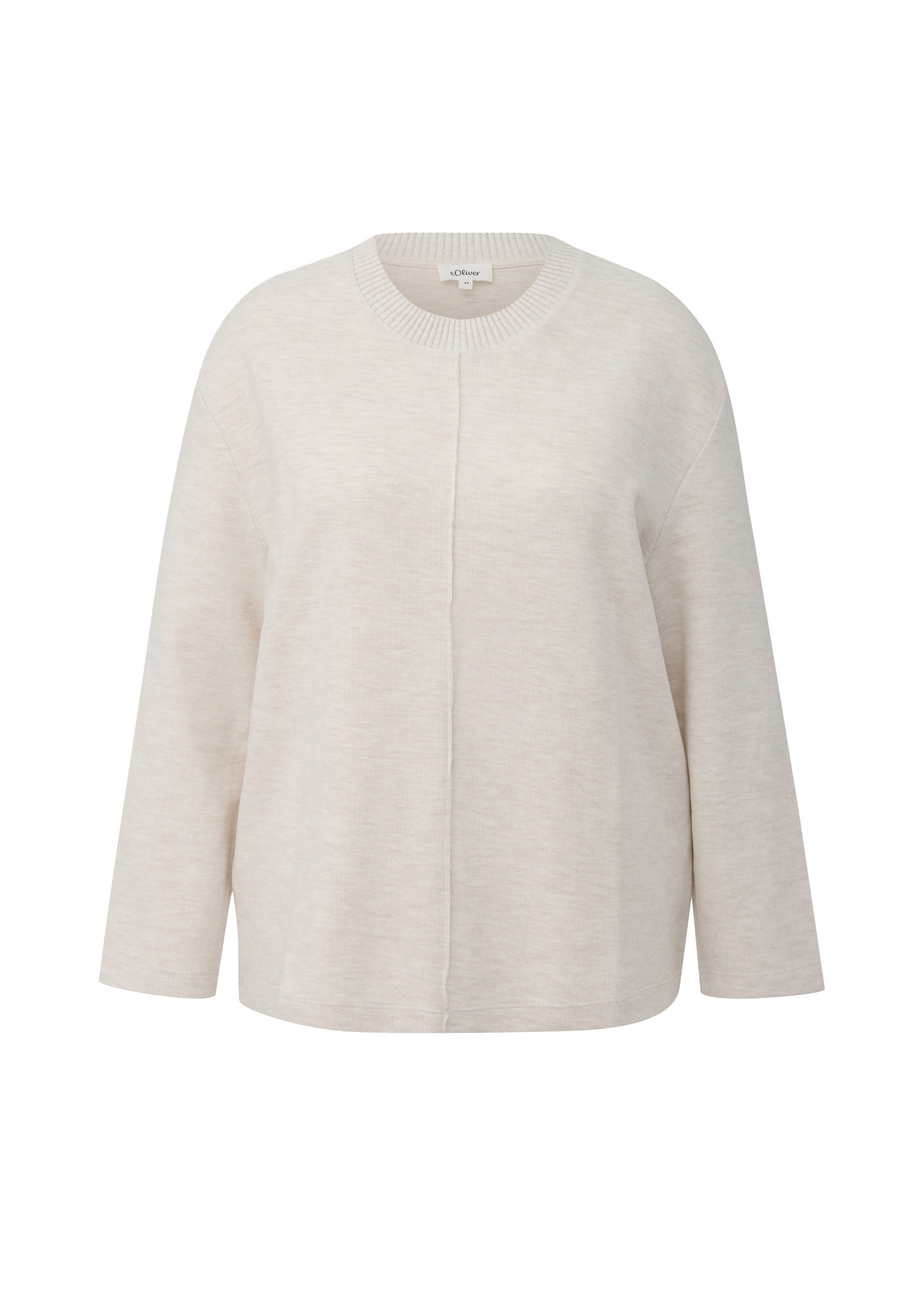 s.Oliver Sweatshirt Sweatshirt Angerautes Sweatshirt im Relaxed Fit