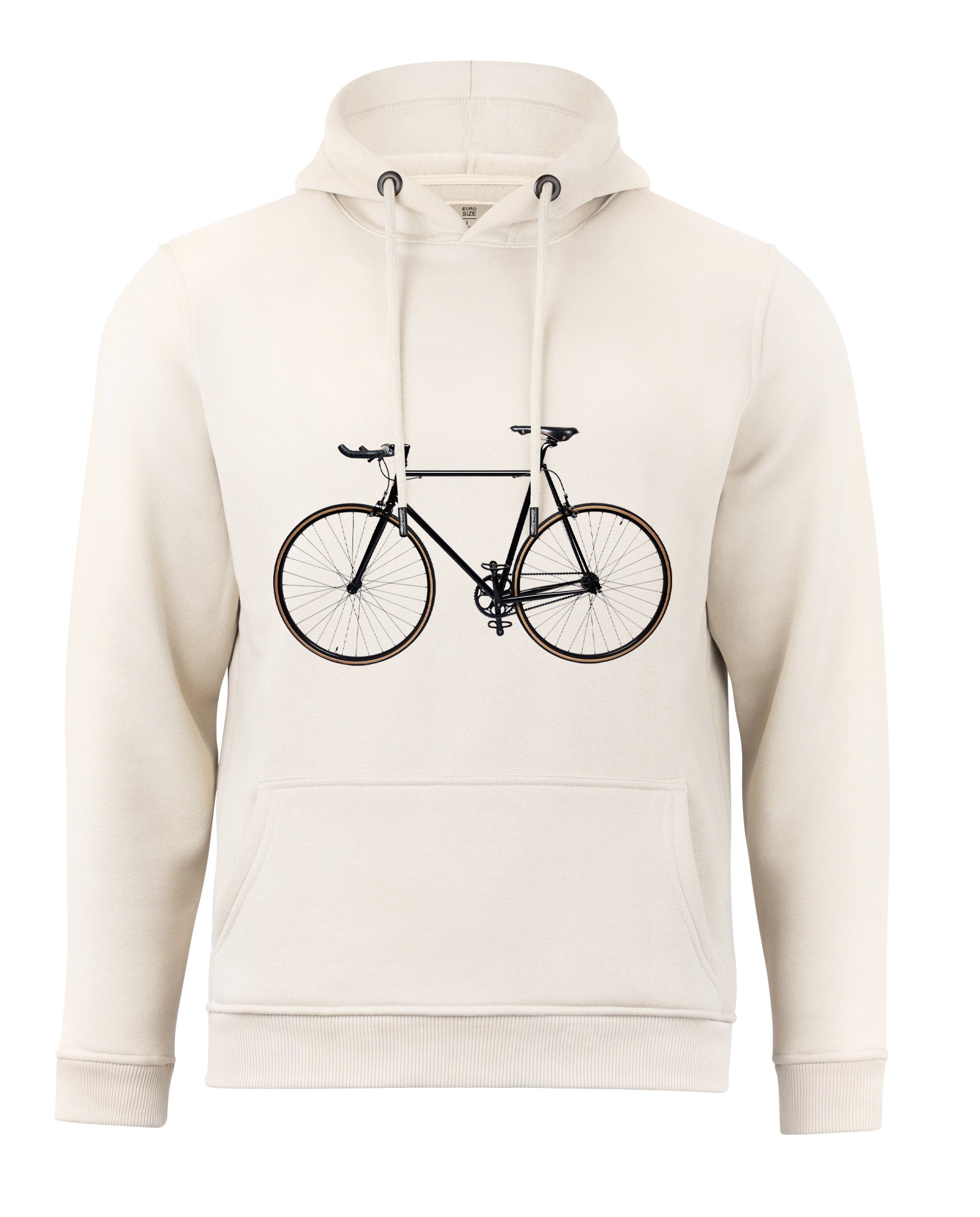 Cotton Prime® Hoodie Bike - Fahrrad mit weichem Innenfleece sand