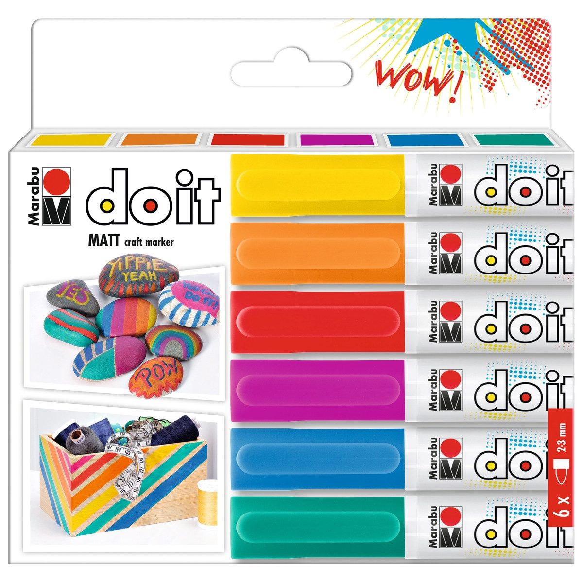 Marabu Aquarellstifte Marabu do it Craft Marker 2-3mm 6 Stück