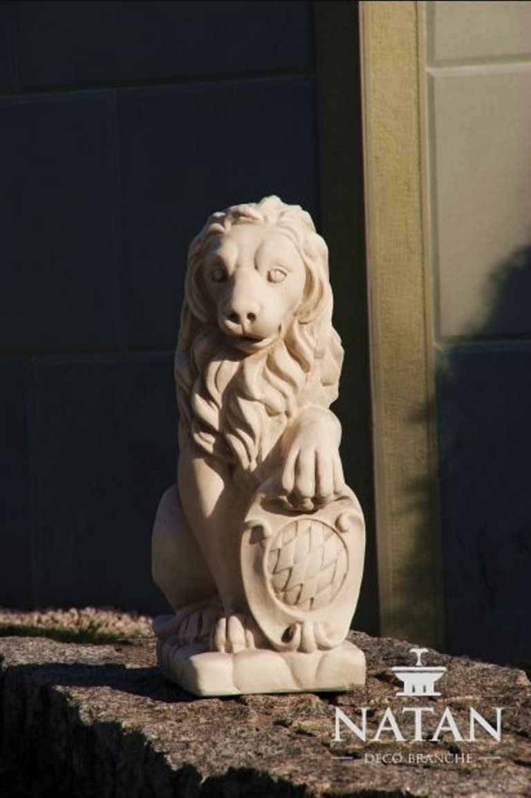 JVmoebel Skulptur Löwe Gartenfigur Terrassen Garten Skulptur Figuren