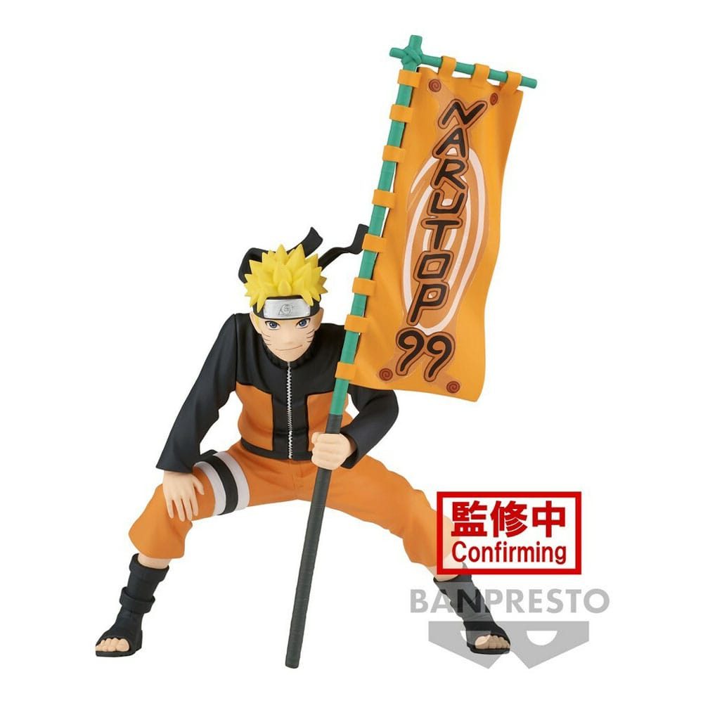 Banpresto Merchandise-Figur Naruto Shippuden: Naruto with Naruto 99 Flag 11cm