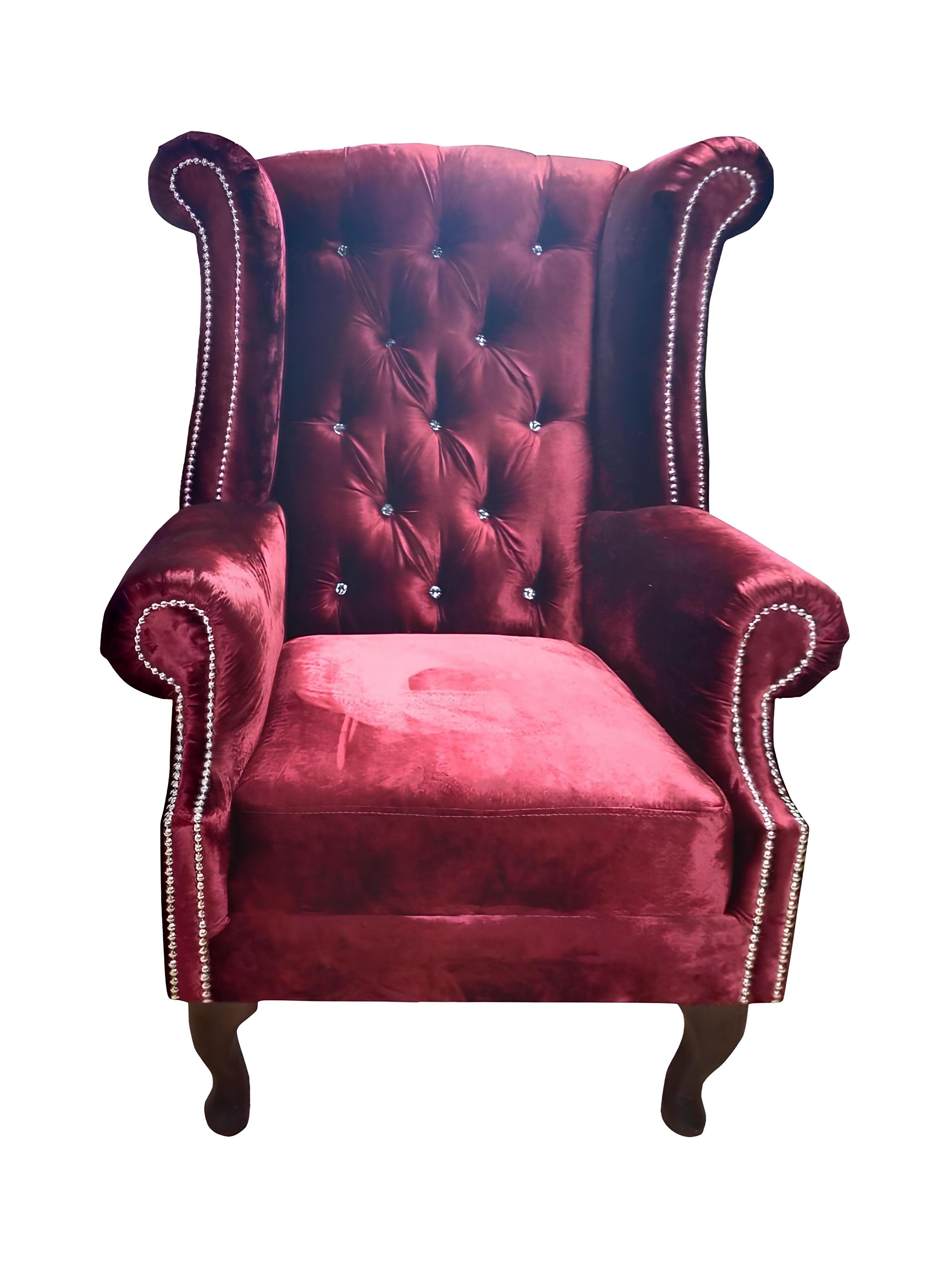 Xlmoebel Крісла Chesterfield Крісла Samt Rot Couch 1 Sitzer Modern Design (1-St., Крісла), Hergestellt in Europa