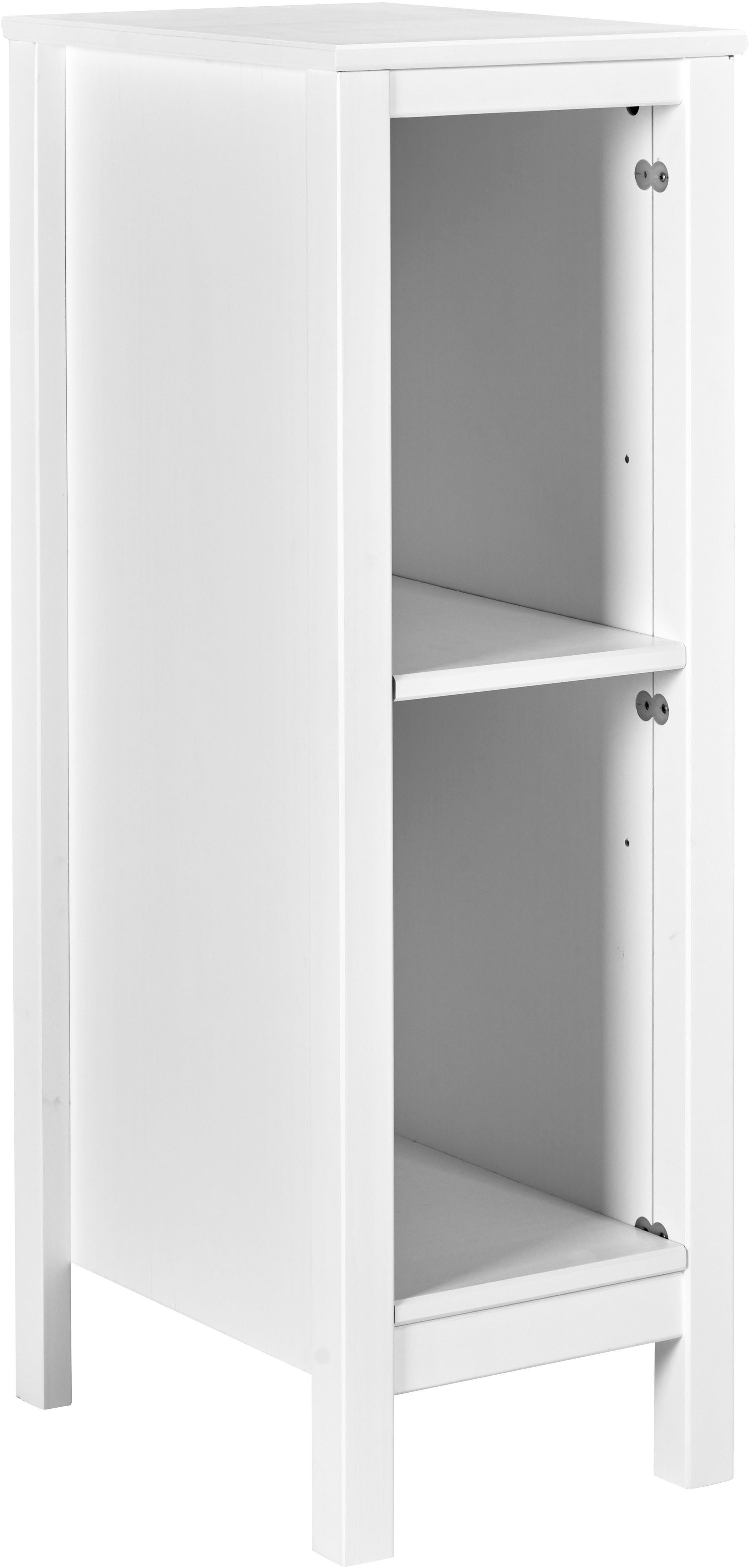 Inter Link Stauraumregal Pinora, Kiefer Massivholz, Weiss, 32 x 42,5 x 96 cm, 1-tlg., Platzsparend, ideal für Wickeltisch, 2 Fächer, moderner Skandi Look