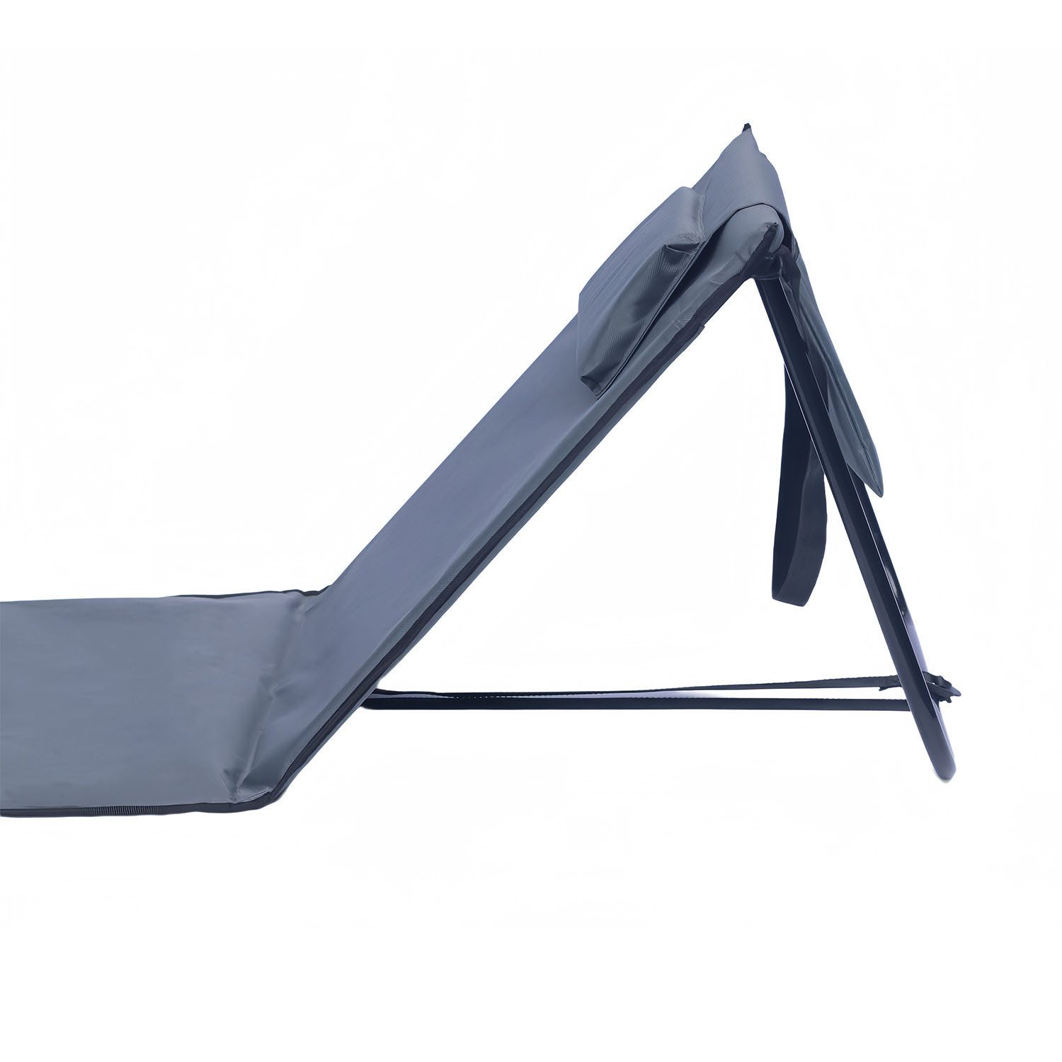 Mojawo Doppelliege Strandliege Strandmatte Rückenlehne Kissen faltbar L152xB51xH41cm – Bild 4 von 5
