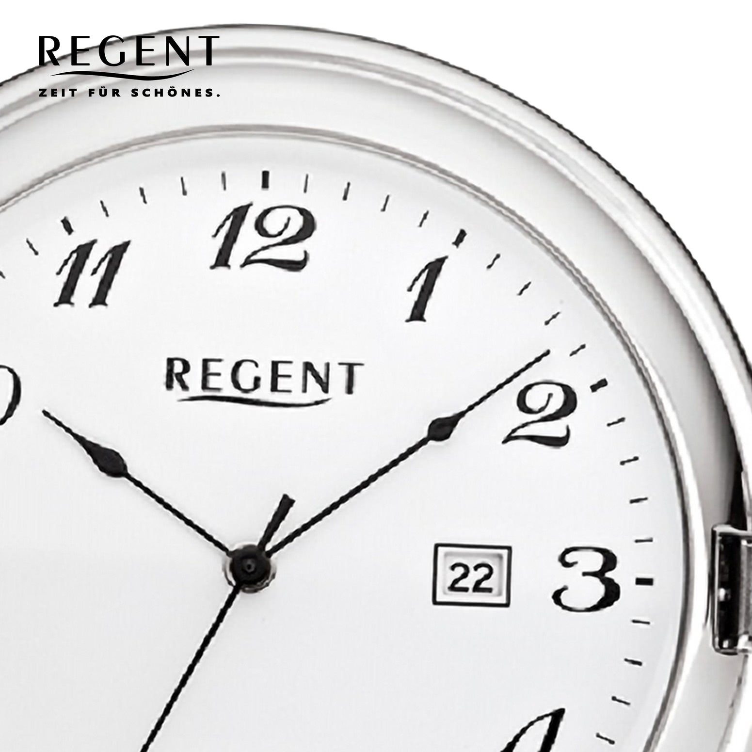 Regent Taschenuhr Regent Herren Taschenuhr Analog Gehäuse, (Analoguhr), Herren Taschenuhr rund, extra groß (ca. 51mm), Metall, Elegant – Bild 2 von 5