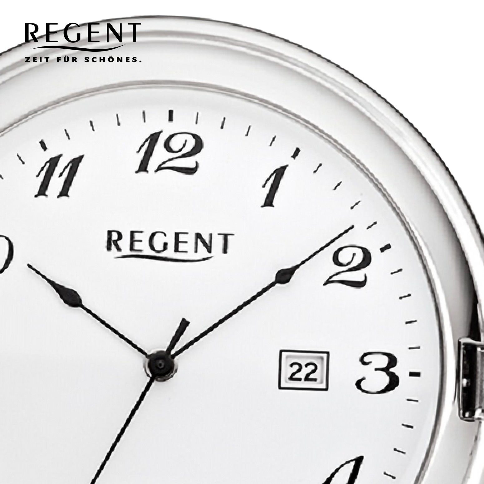 Regent Taschenuhr P739-19537749, (Set, 2-tlg., mit dazu passender Kette),  Uhrzeit