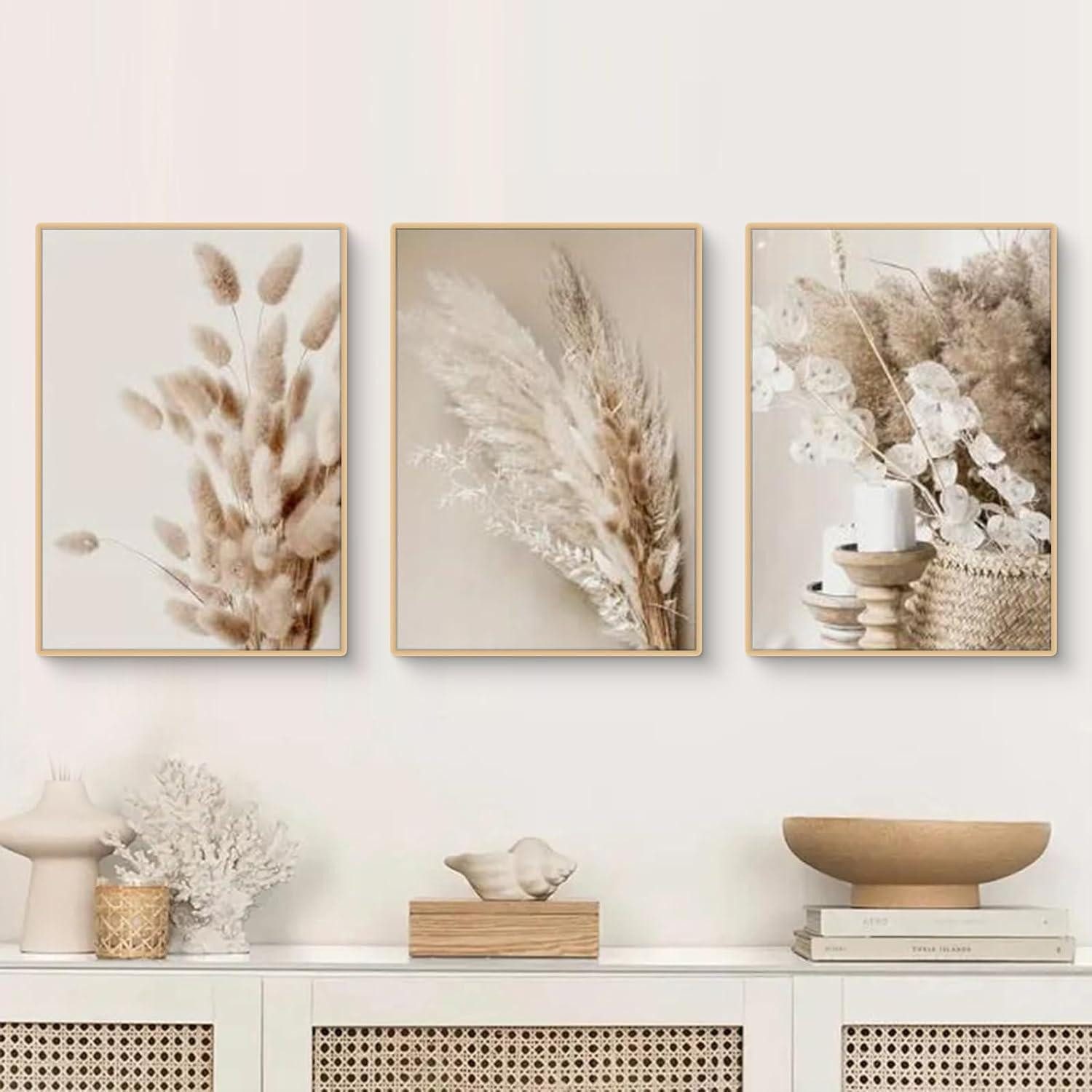 LuxusKollektion Poster Poster 3er Boho Beach Landschaft Pampas Wandbild E 50x70cm, (1 St) – Bild 2 von 5