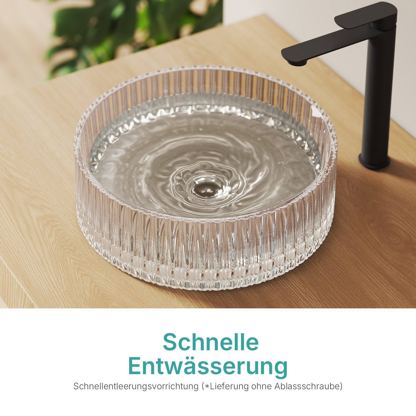 EMKE Aufsatzwaschbecken Rundes Glas Aufsatzwaschbecken 40 günstig online kaufen