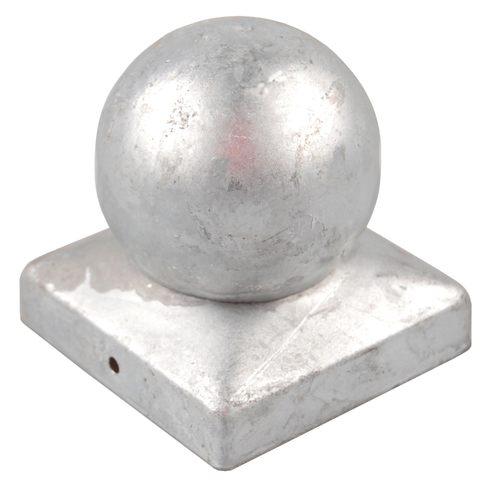 Pfostenkappe Pfostenkappe verzinkt 101 mm Kugel Abdeckkappe für Pfosten 10 x 10 cm