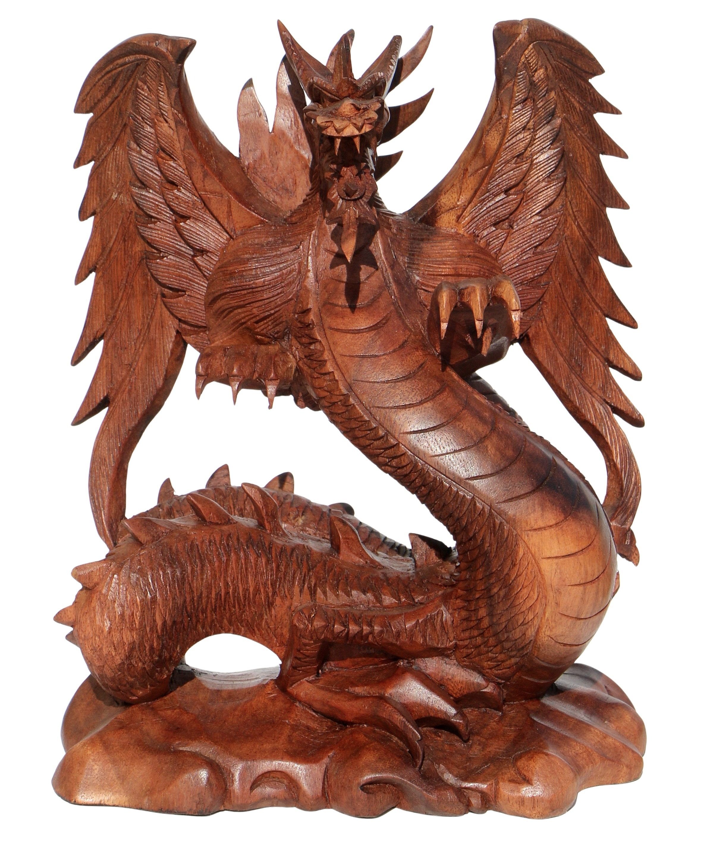 Wogeka Tierfigur chinesischer Drache Holz Figur Dekoration Asien Tier günstig online kaufen