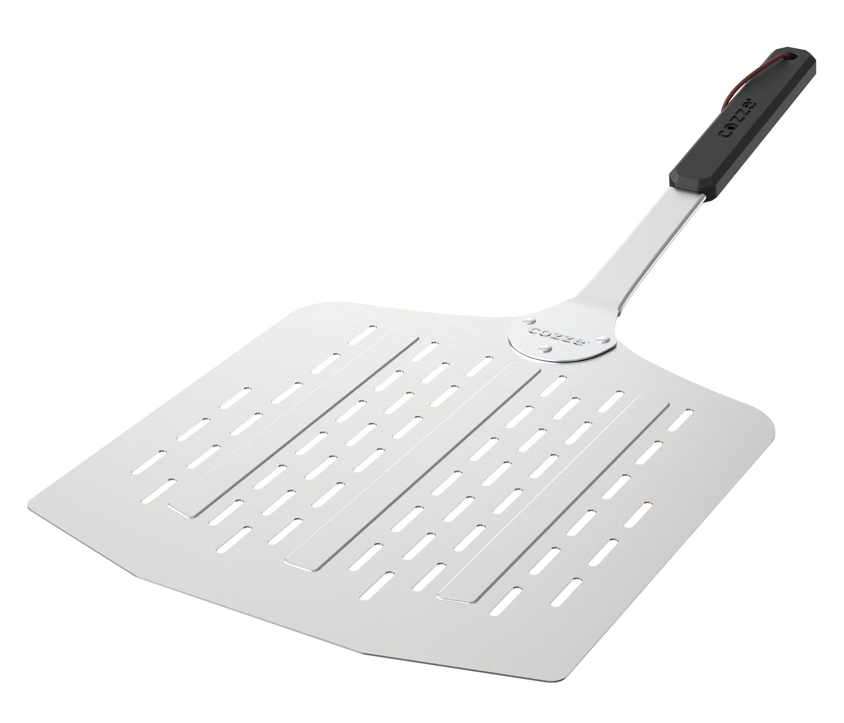 COZZE Grillbesteck-Set Pizzaschaufel, 66 x 30 x 3 cm, silber, hitzestabiler Pizzaschieber, passend für 13" Pizzaöfen