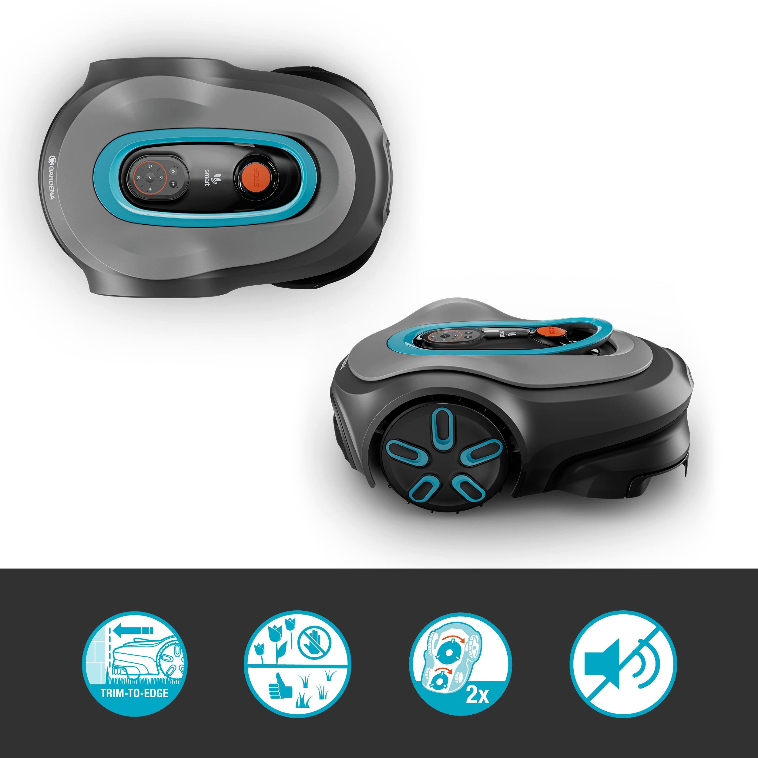 GARDENA Rasenmähroboter smart SILENO, 1...