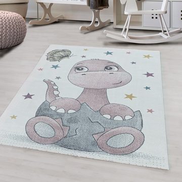 Kinderteppich für Spiel-Kinderzimmer Dinosaurier Design für Jungs und Mädchen, Stilvoll Günstig, Rechteck, Höhe: 11 mm