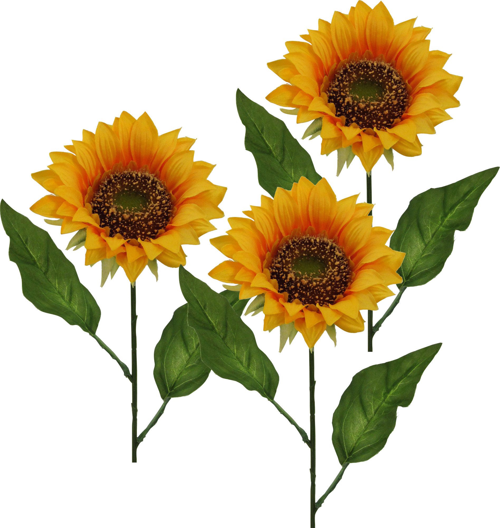 Kunstpflanze Kunstpflanze Sonnenblume 3er-Pack, Hhe 66 cm, knstliche  Pflanze, knstliche Zimmerpflanze