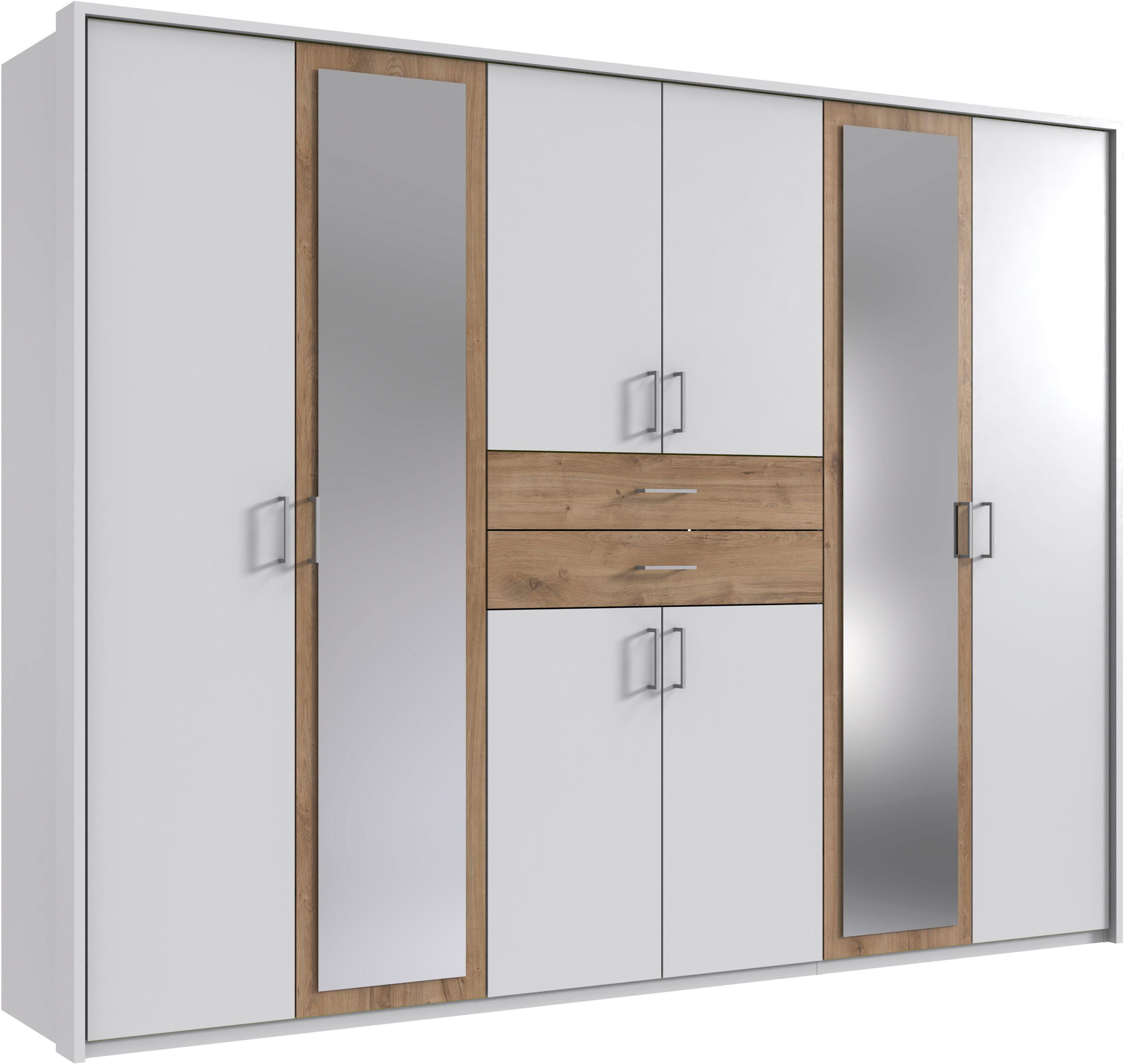 Wimex Kleiderschrank Diver Drehtürenschrank mit Spiegel, in der Breite 270cm Bestseller Schlafzimmerschrank wahlweise 3 Innenausstattungen