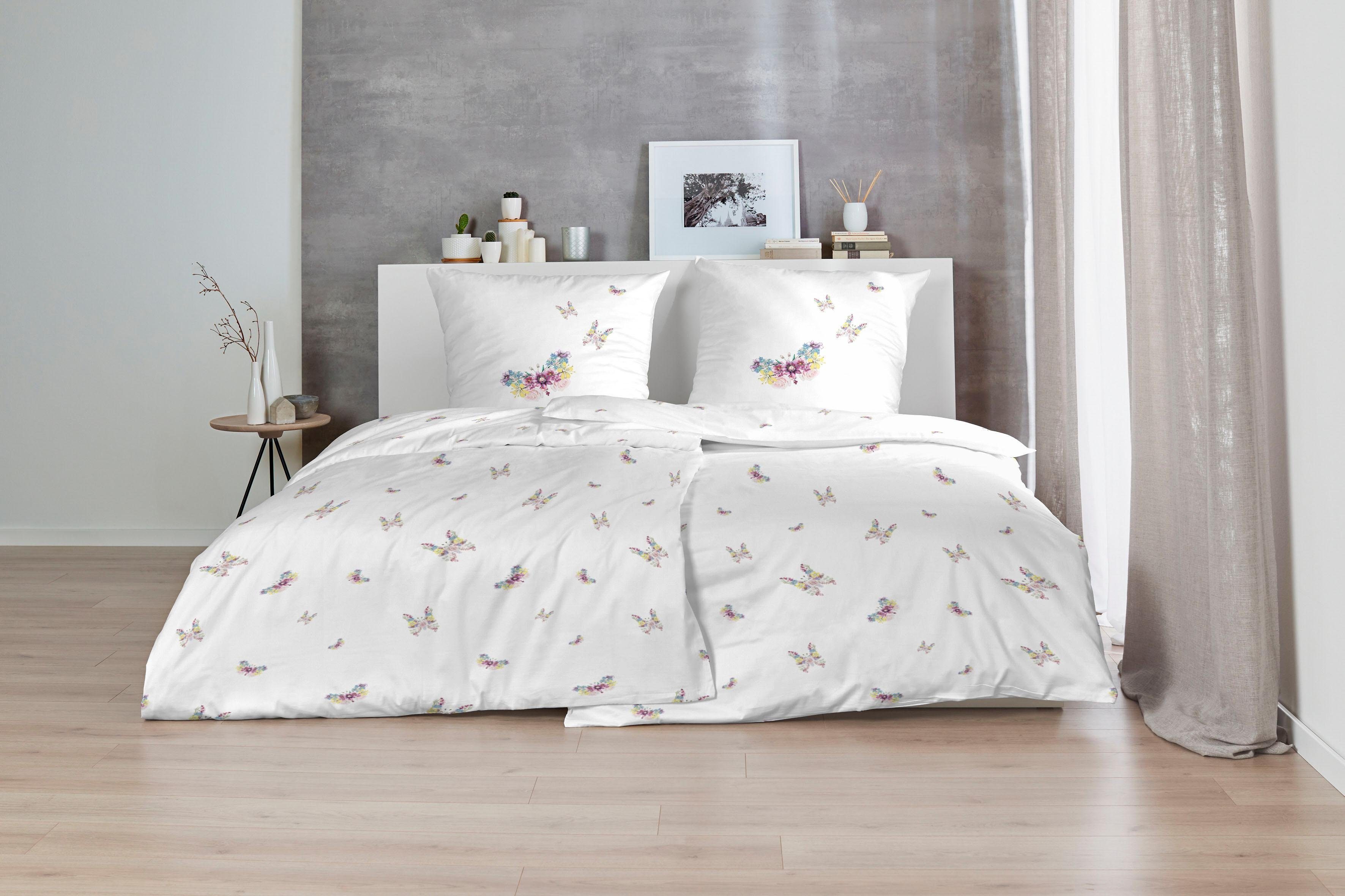 Primera Bettwäsche "Butterfly" 2 Stk. tlg. mit Schmetterlingen günstig online kaufen