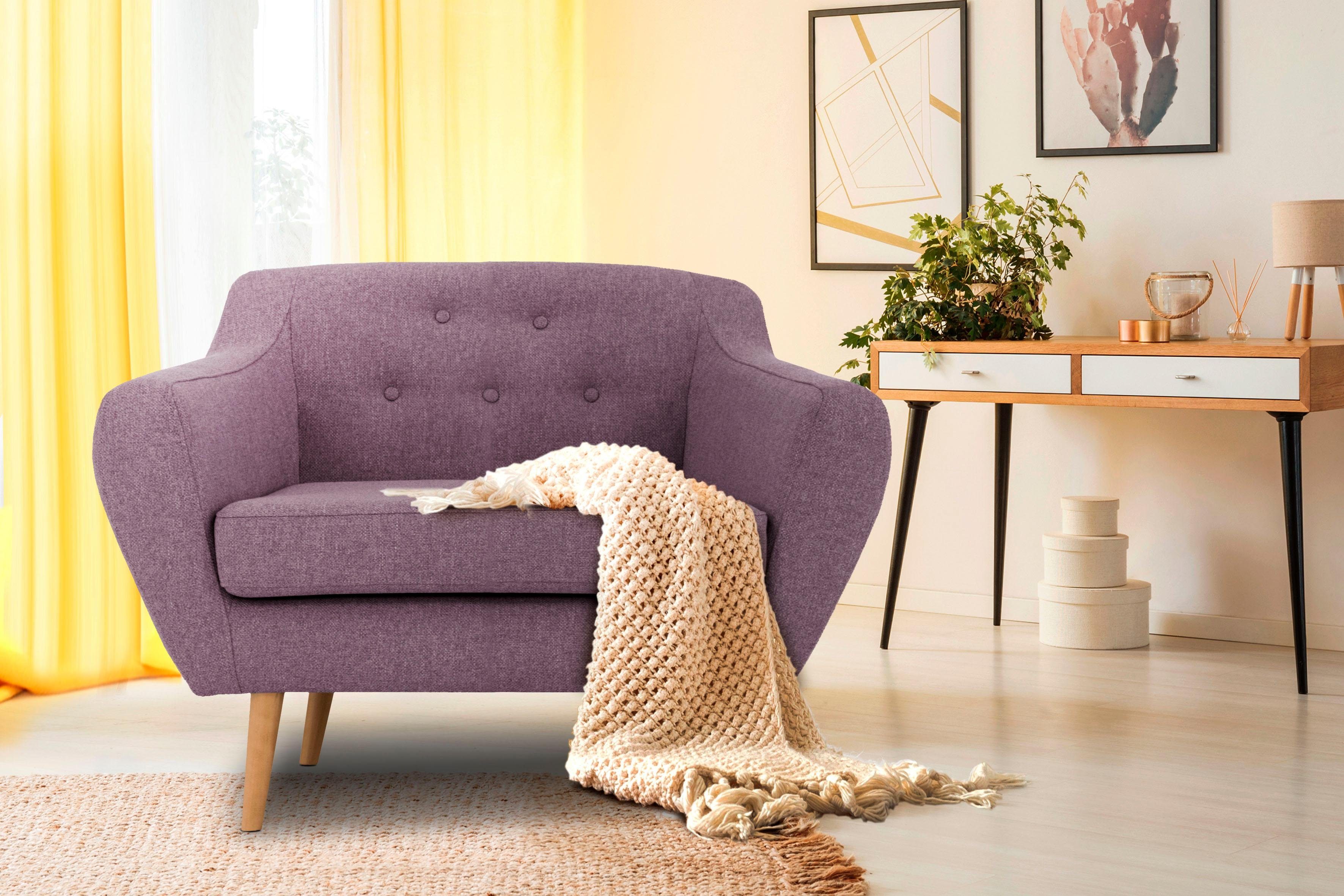 Home affaire Sessel Renne, mit Heftung im Rücken im skandinavischem Stil