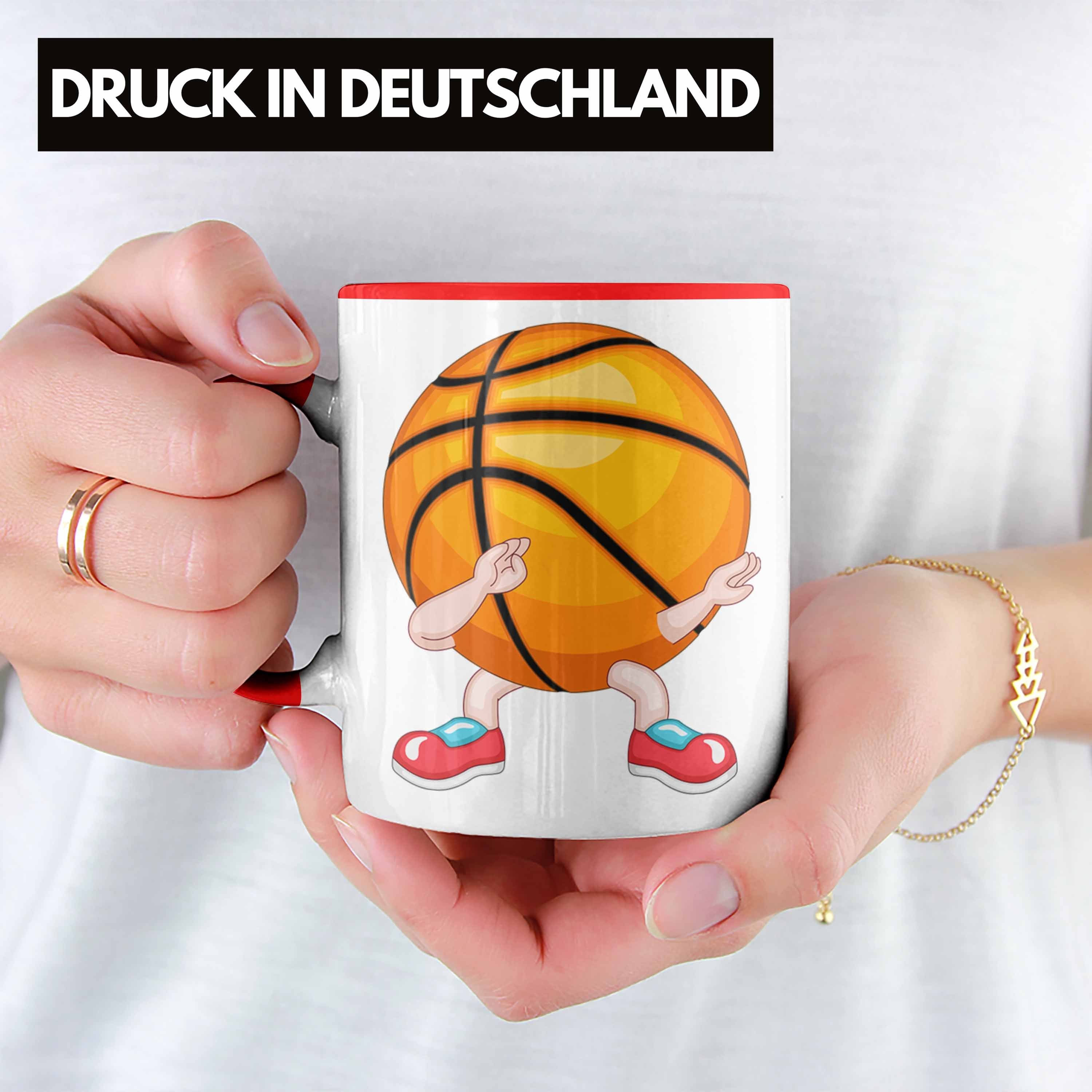 Trendation Tasse Lustige Basketball Tasse Trainer Spieler Rot Basketball Geschenk für Coach