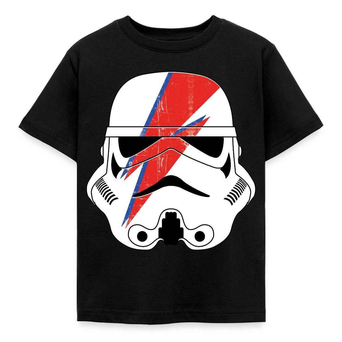 Spreadshirt T-Shirt Star Wars Stormtrooper Helm Mit Rotem Blitz Kinder T-Shirt (1-tlg)