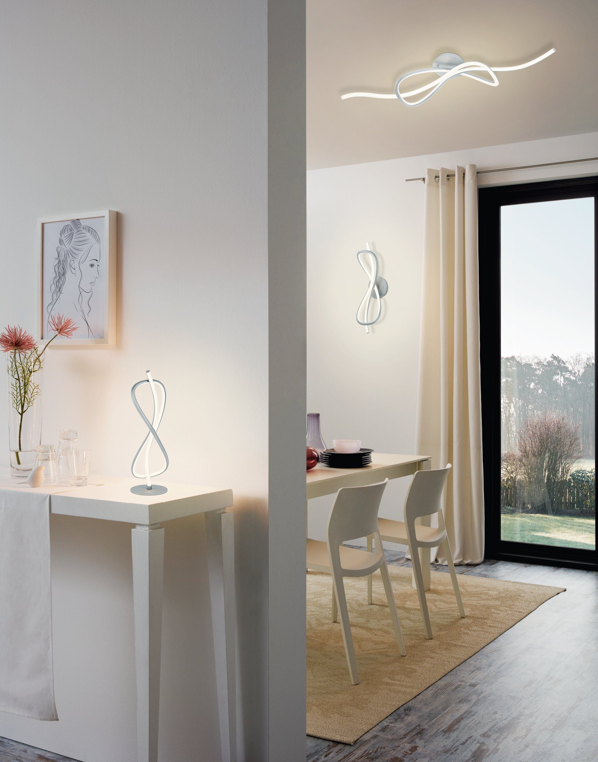 EGLO LED Tischleuchte Novafeltria, Leuchtmittel inklusive, Tischleuchte, Tischlampe, Nachttischlampe, Wohnzimmerlampe, Schalter – Bild 3 von 4