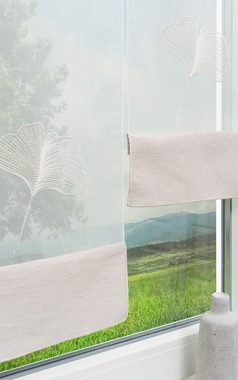 Scheibengardine SET Scheibenhänger Mini FLV Ginkgotraum, LYSEL®, (1 St), transparent, HxB 80x30cm