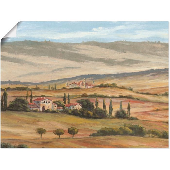 Artland Wandbild Toskanisches Tal I Bilder von Europa (1 St) als Alubild Leinwandbild Wandaufkleber oder Poster in versch. Größen